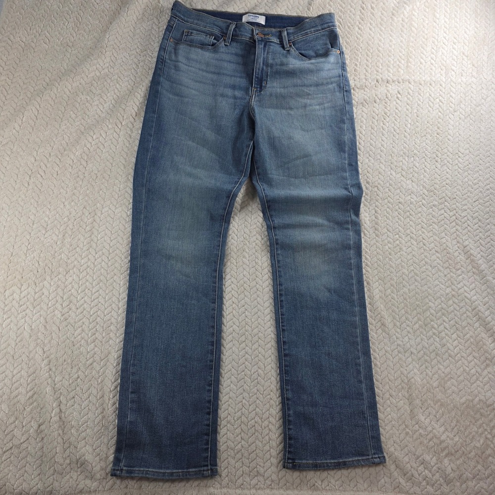 Denizen from Levi's Women 8 Blue Straight Jeans High Rise Stretch Medium Wash
